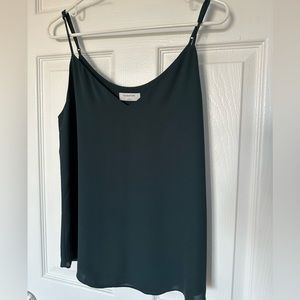 Aritzia Babaton tank top. V neck/reversible shirt in Dark Green size S